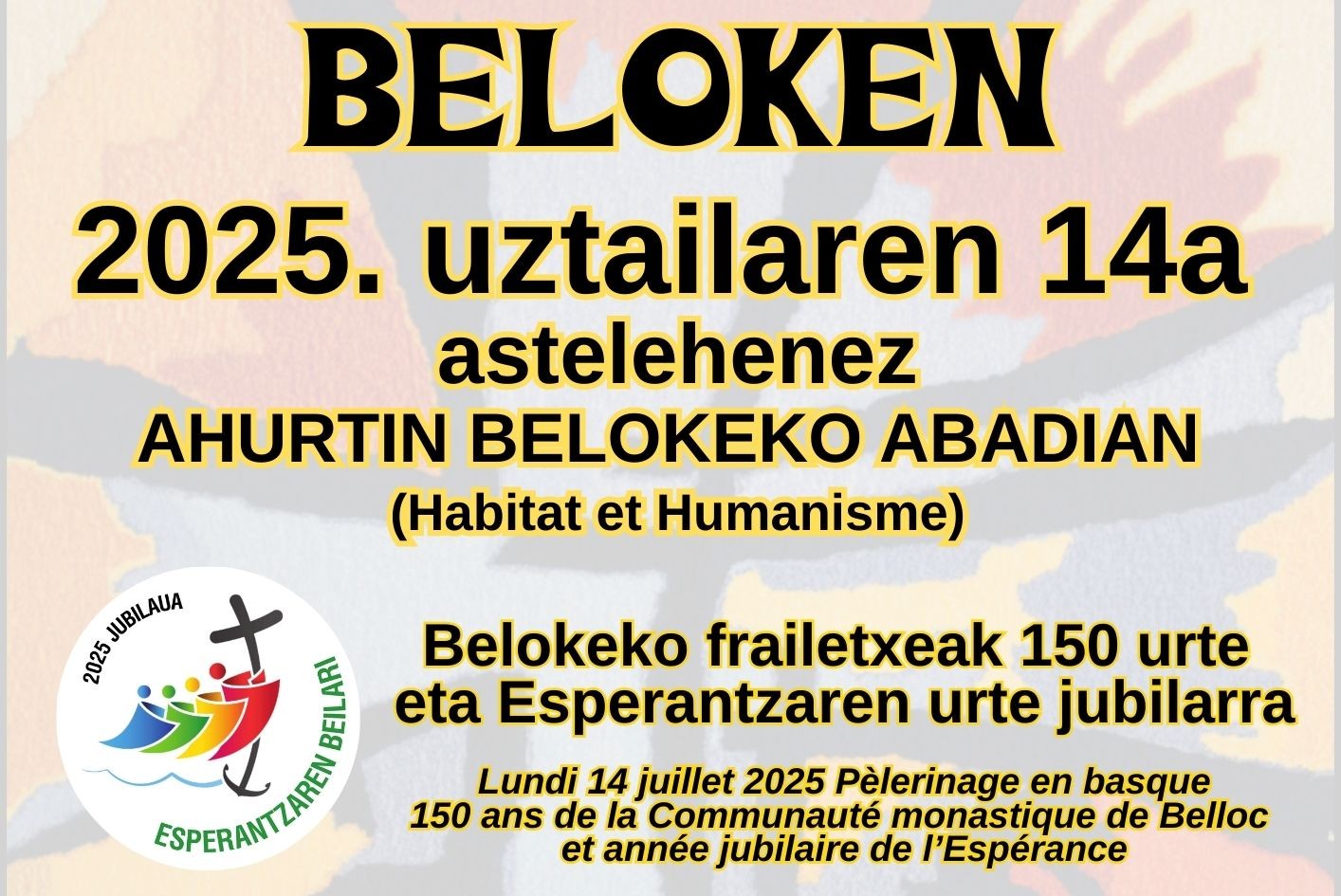 Image - Pèlerinage en basque à Belloc le lundi 14 juillet 2025